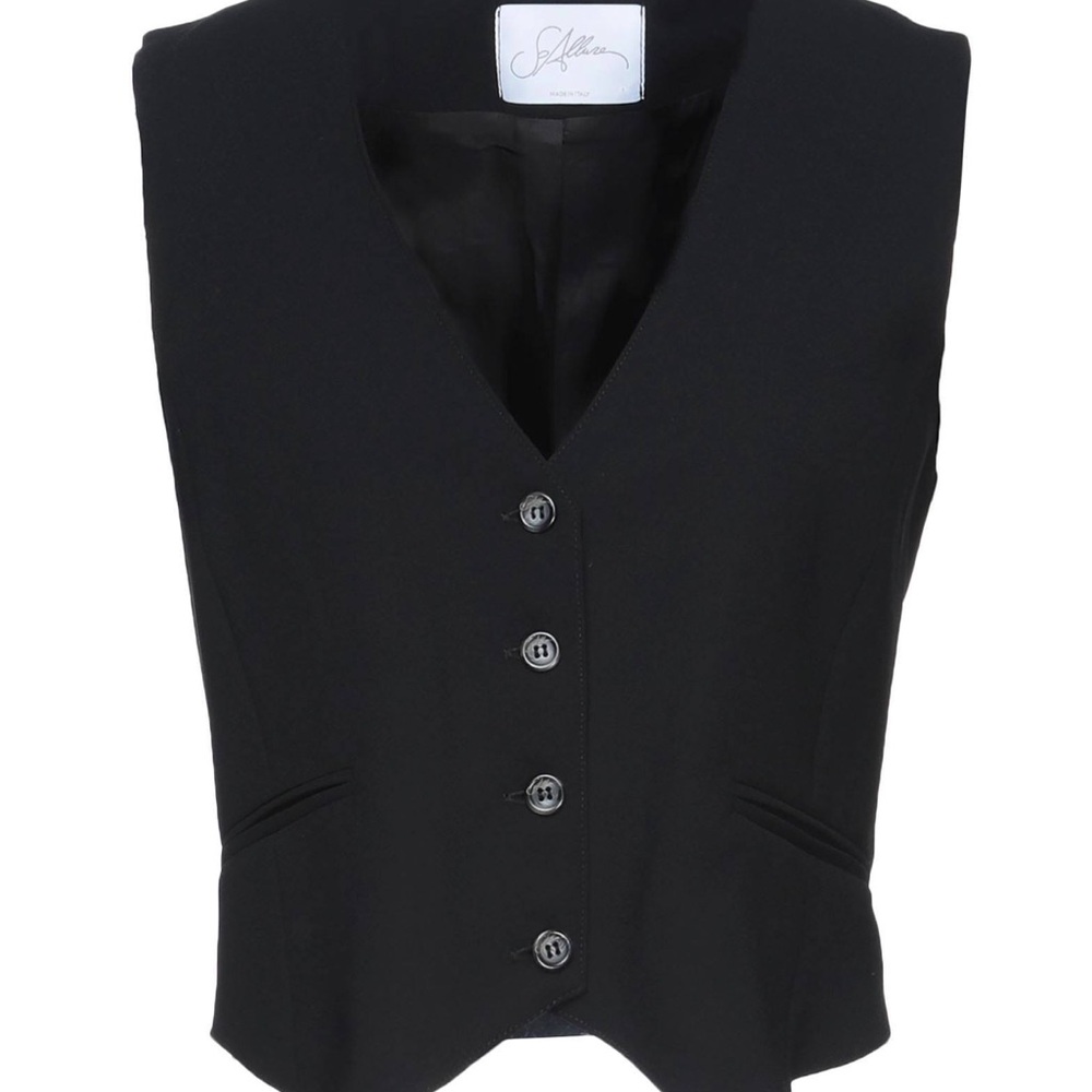 Italian Brand New Black Button-Up Vest
